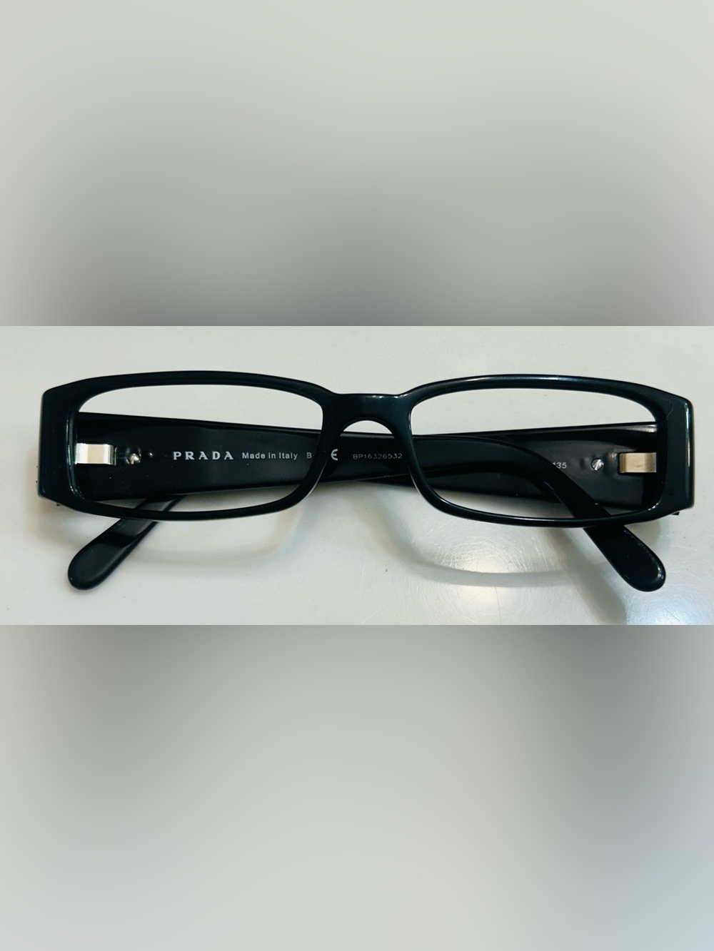 Prada Black Glossy Temple Eyeglasses FRAME Only